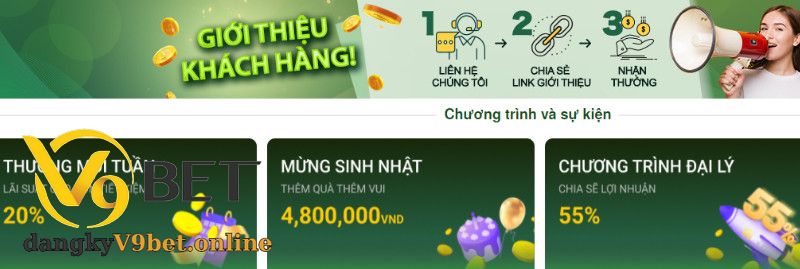 Nhà Cái V9bet Hấp Dẫn Bởi Nhiều Chương Trình Khuyến Mãi